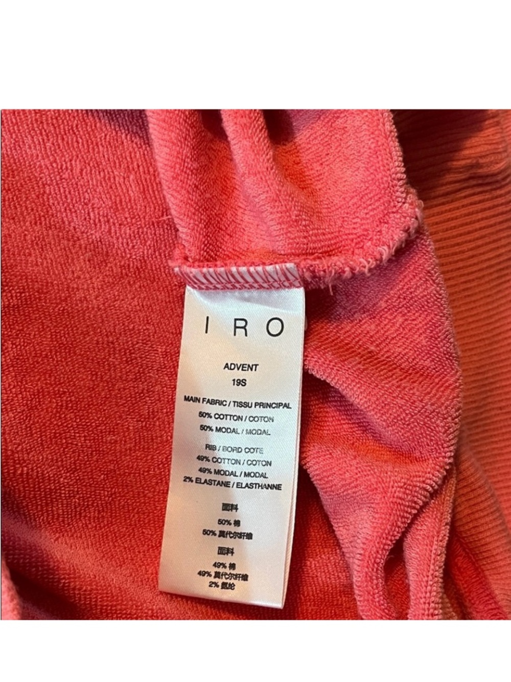 IRO Paris Logo Sweatshirt Women’s Size M Pink - French Designer Contemporary - Picture 7 of 12